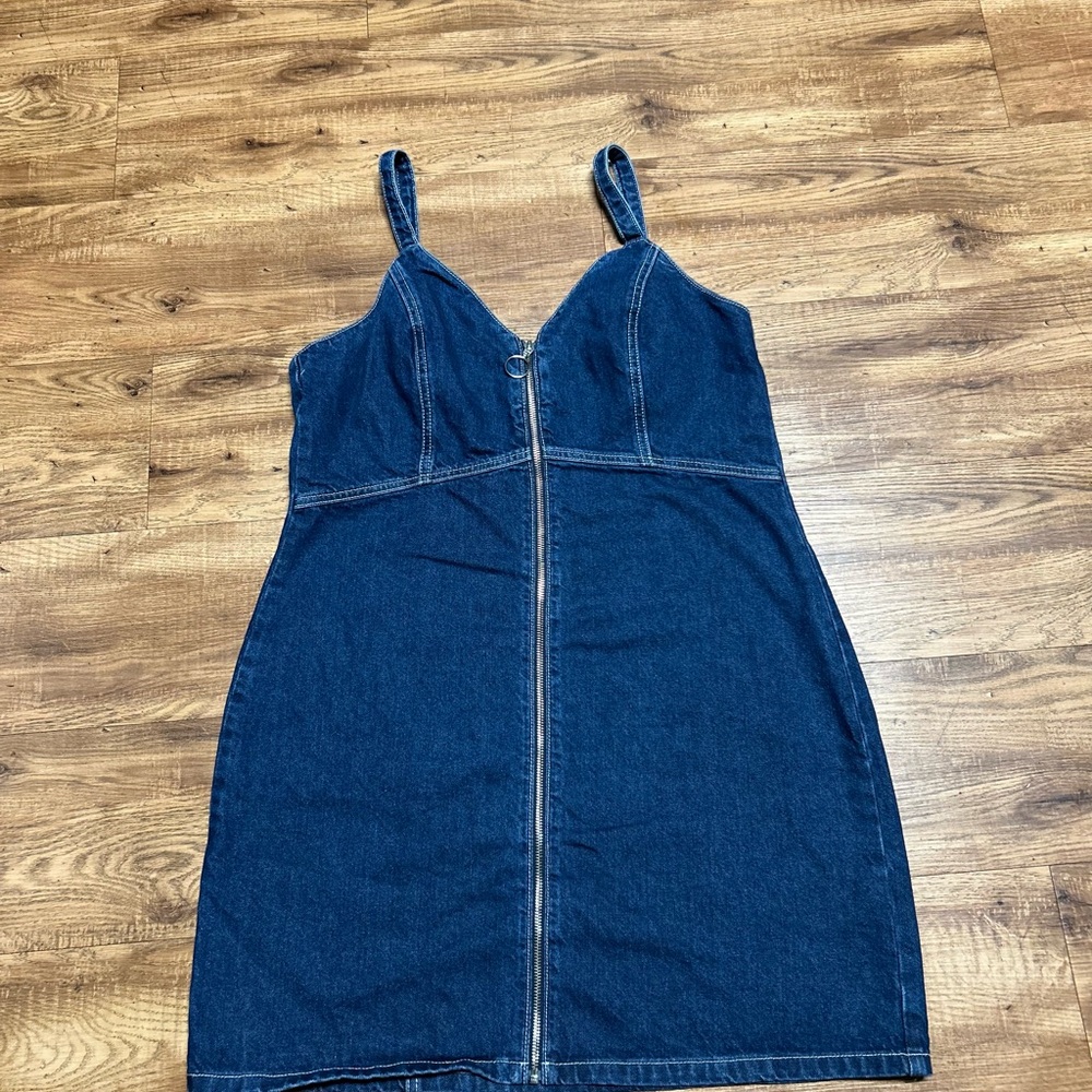 Topshop Blue Denim Dress